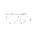 Applique d'angle en plâtre 350 mm x 250 mm x 250 mm