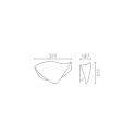 Applique moderniste en plâtre 320mm x 220mm x 140mm