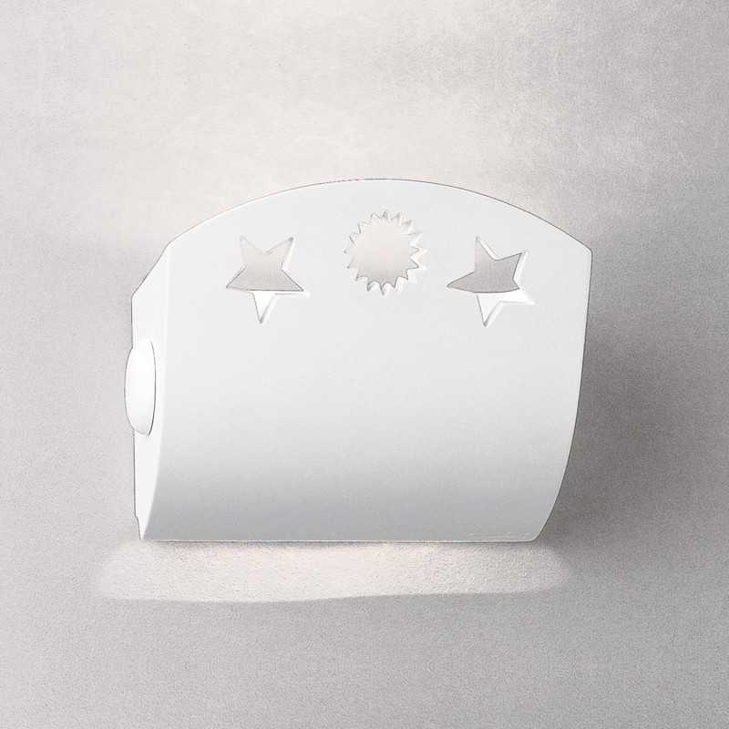 Applique murale en plâtre 250mm x 150mm x 140mm soleil