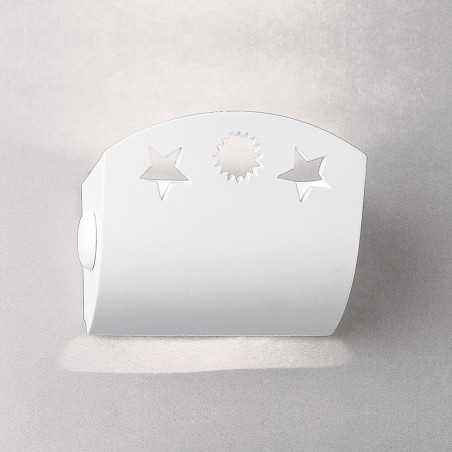 Applique murale en plâtre 250mm x 150mm x 140mm soleil