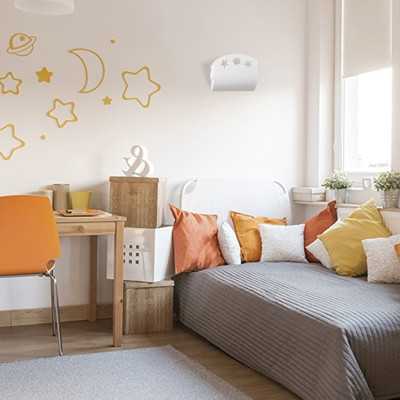 Applique murale en plâtre 250mm x 150mm x 140mm soleil