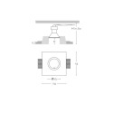 Spot en plâtre GU10 de 65 mm de diamètre et 80 mm de hauteur