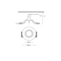 Spot en plâtre GU10 de 85 mm de diamètre et 110 mm de hauteur