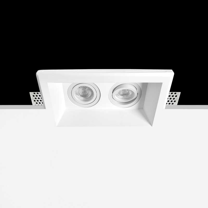 Spot double en plâtre 210mm x 110mm x 110mm haut
