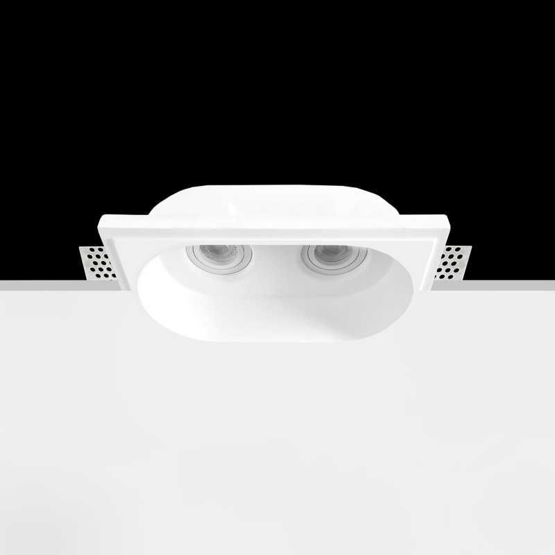Spot double en plâtre 255mm x 135mm x 135mm haut