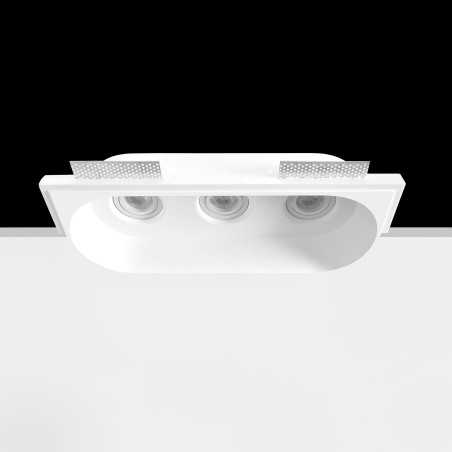 Spot triple en plâtre 370mm x 135mm x 135mm haut