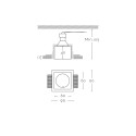 Spot GU10 en plâtre diamètre 60mm et hauteur 105mm