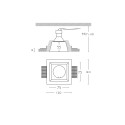 Spot GU10 en plâtre diamètre 75mm et hauteur 110mm