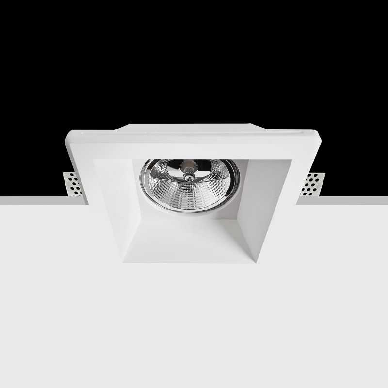 Spot en plâtre 120mm x 120mm x 132mm haut pour AR111