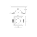 Spot en plâtre 120mm x 120mm x 132mm haut pour AR111