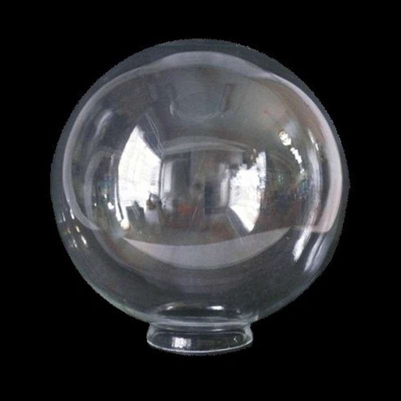 Globe en verre avec cou transparent pour lampes
