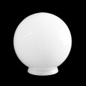 Globe en verre avec col blanc brillant pour lampes