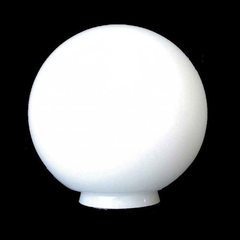 Globe en verre renforcé couleur blanc brillant avec col