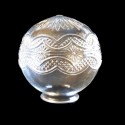 Globe en verre 200mm diamètre avec cou 95mm décoré