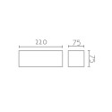 Applique en plâtre droite 220mm x 75mm x 75mm