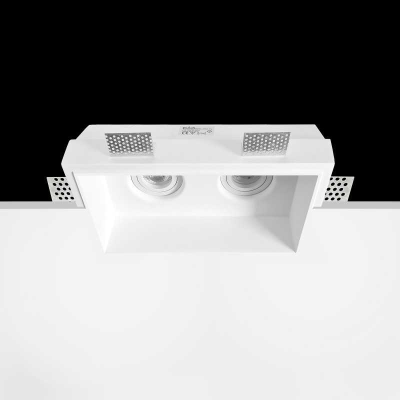 Spot en plâtre GU10 258mm x 140mm x 135mm hauteur