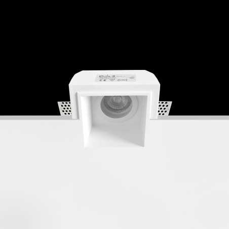 Spot GU10 en plâtre 76mm x 76mm et hauteur 130mm