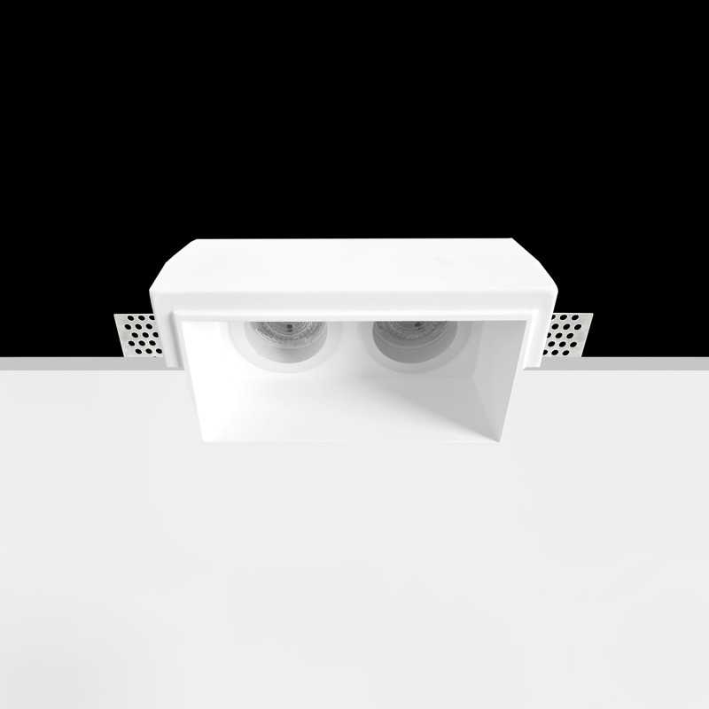 GU10 en plâtre 76mm x 76mm et hauteur 130mm
