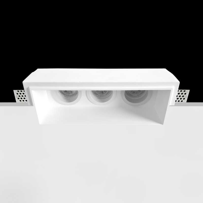 Spot GU10 en plâtre 222mm x 76mm et hauteur 130mm