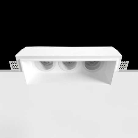 Spot GU10 en plâtre 222mm x 76mm et hauteur 130mm