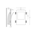 Signaliseur à plâtre 185mm x 155mm x 95mm de profondeur