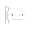 Signaliseur à plâtre 200mm x 100mm x 42mm de profondeur