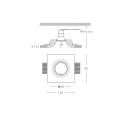 Spot GU10 en plâtre diamètre 76 mm et hauteur 100mm