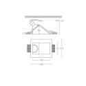 Spot en plâtre incliné 109mm et hauteur 120mm