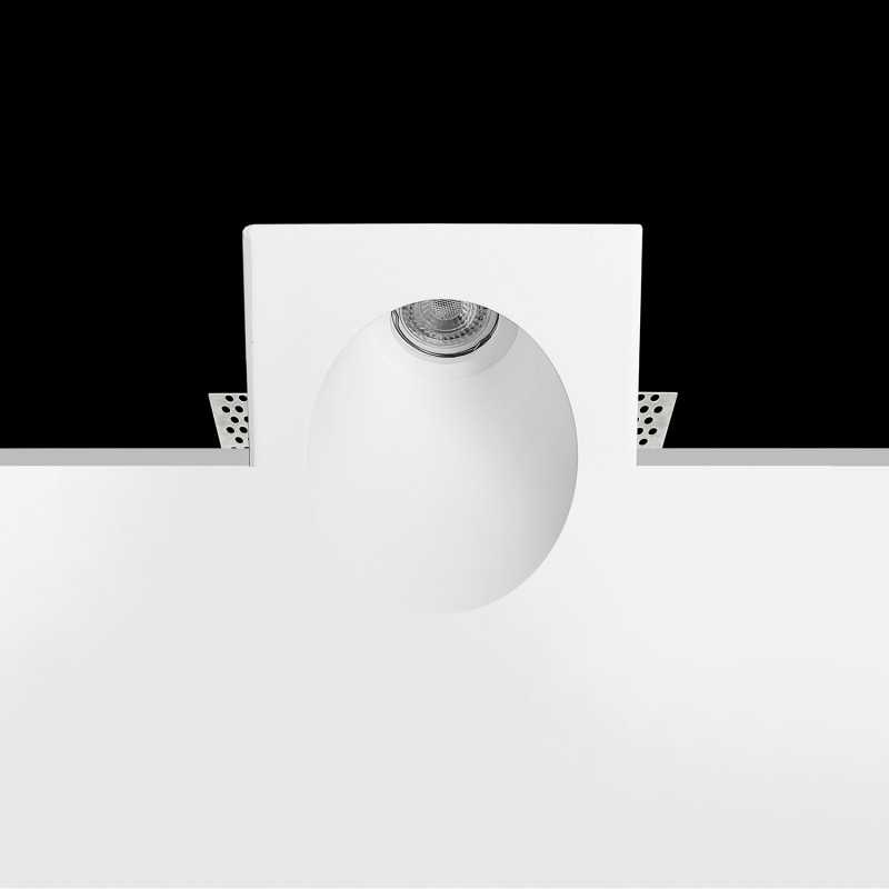Spot en plâtre incliné 130mm et hauteur 140mm