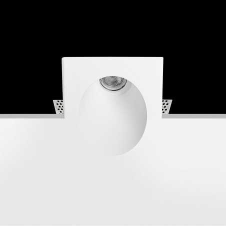 Spot en plâtre incliné 130mm et hauteur 140mm