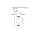 Spot en plâtre incliné 130mm et hauteur 140mm