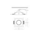 Spot en plâtre 190mm x 190mm x 120mm haut pour AR111