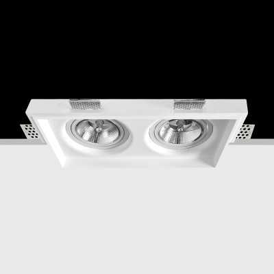 Spot plâtre double 375mm x 190mm x 120mm haut AR111
