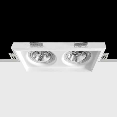 Spot plâtre double 375mm x 190mm x 120mm haut AR111
