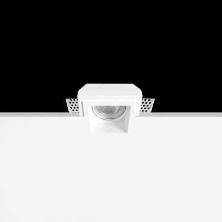 Spot GU10 en plâtre 52mm x 52mm et hauteur 92mm