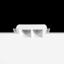 Spot double en plâtre GU10 150mm x 52mm et hauteur 92mm