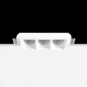 Spot triple en plâtre GU10 210mm x 52mm et hauteur 92mm