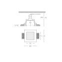 Spot GU10 en plâtre 70 mm x 70 mm et hauteur 115mm