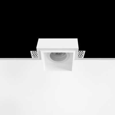 Spot GU10 en plâtre 75mm x 75mm et hauteur 106mm