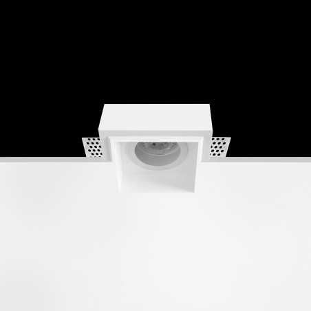 Spot GU10 en plâtre 75mm x 75mm et hauteur 106mm