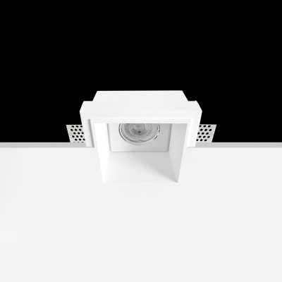 Spot GU10 en plâtre 98mm x 98mm et hauteur 120mm