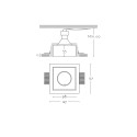 Spot GU10 en plâtre 98mm x 98mm et hauteur 120mm