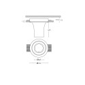 Spot en plâtre GU10 orientable diamètre 162 x 146mm