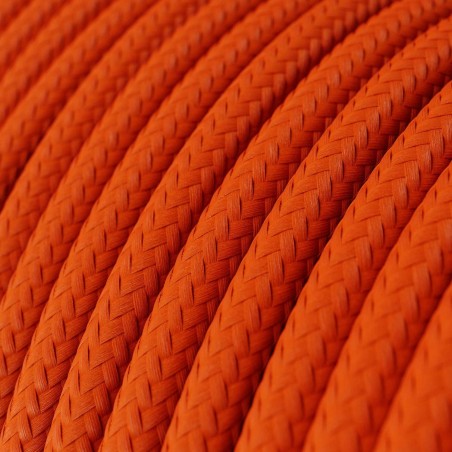 Câble décoratif textile à mètres homologué couleur orange