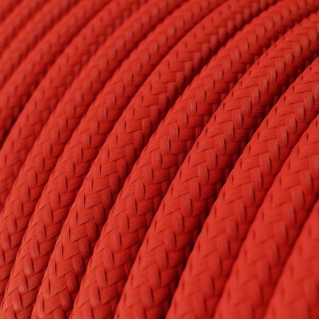 Câble décoratif textile à mètres homologué couleur rouge