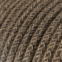 Câble décoratif textile à mètres homologué couleur lin marron