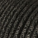 Câble décoratif textile à mètres homologué couleur lin noir