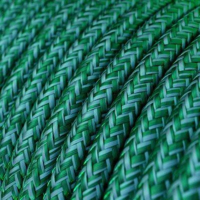Câble décoratif textile à mètres homologué couleur émeraude
