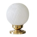 Lampe de table en laiton avec globe en verre