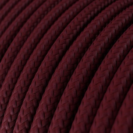 Câble décoratif textile à mètres homologué couleur bordeaux